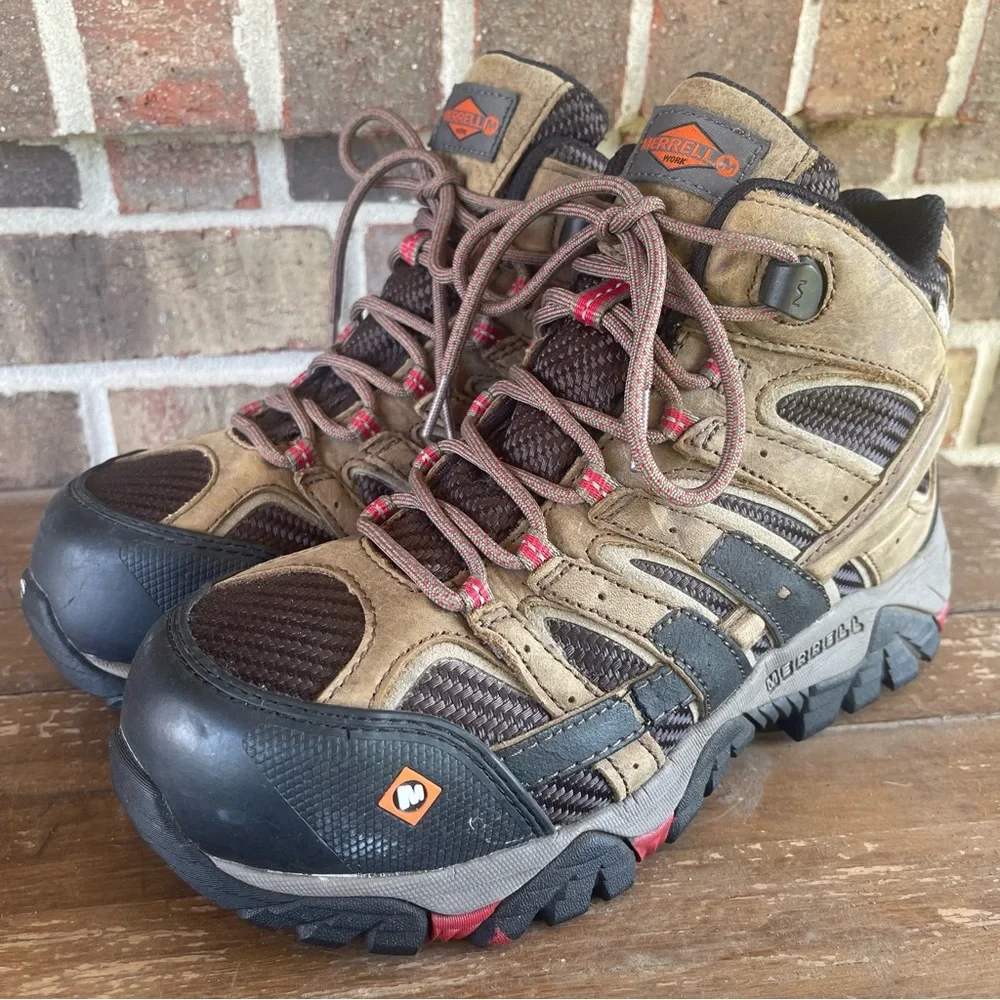 Merrell Women’s‎ Moab 2 Mid, Waterproof Hiking Boots, Size 6, Steel Toe sb3
